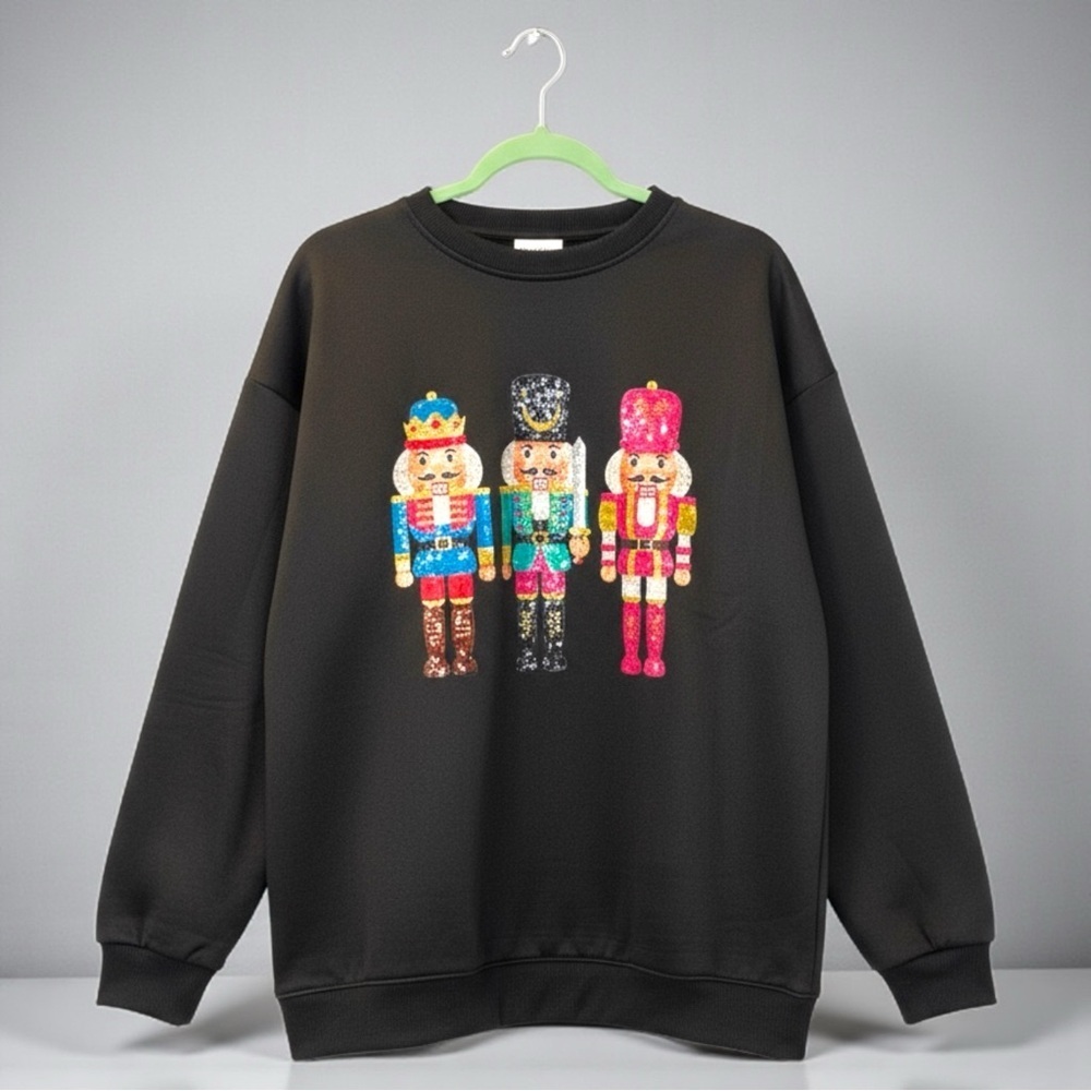 Nutcracker Graphic Black Sweatshirt